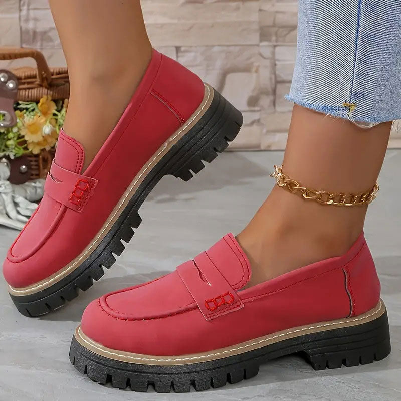 Levoire | Chaussures femmes avec semelle compensée Rot