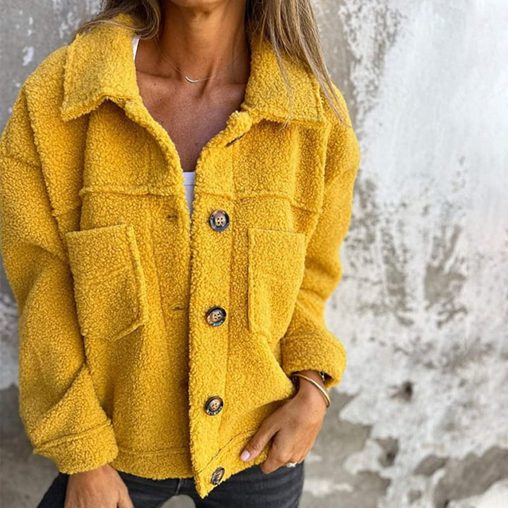 Levoire | Veste Printemps Chaude Courte Jaune