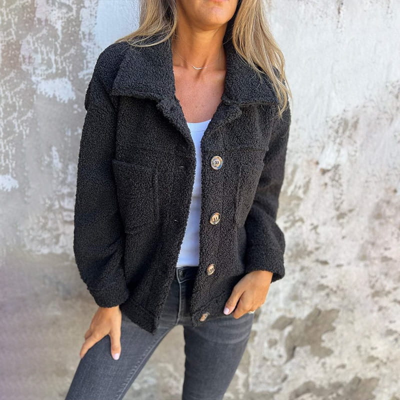 Levoire | Veste Printemps Chaude Courte Noir