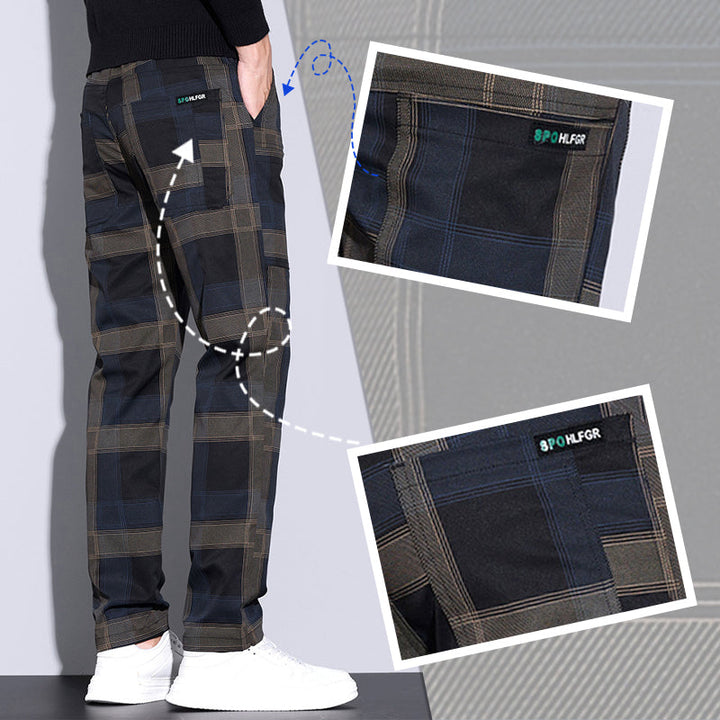 Levoire | Pantalon À Carreaux Décontracté Avec Poches