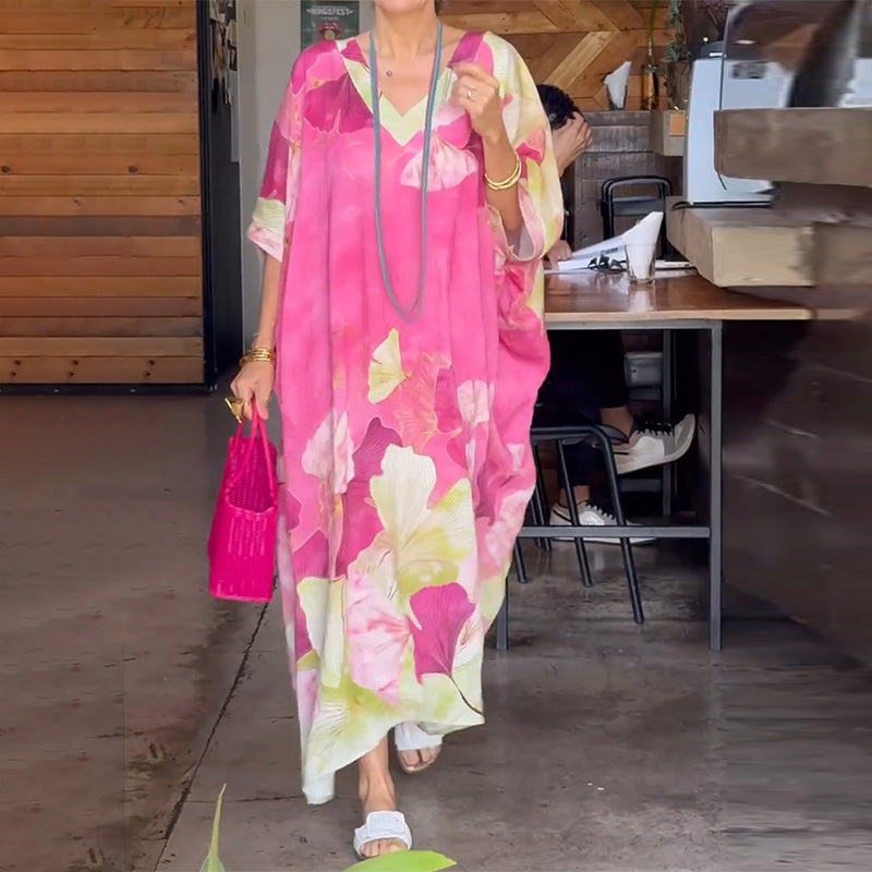 Levoire | Robe à fleurs élégante Rose