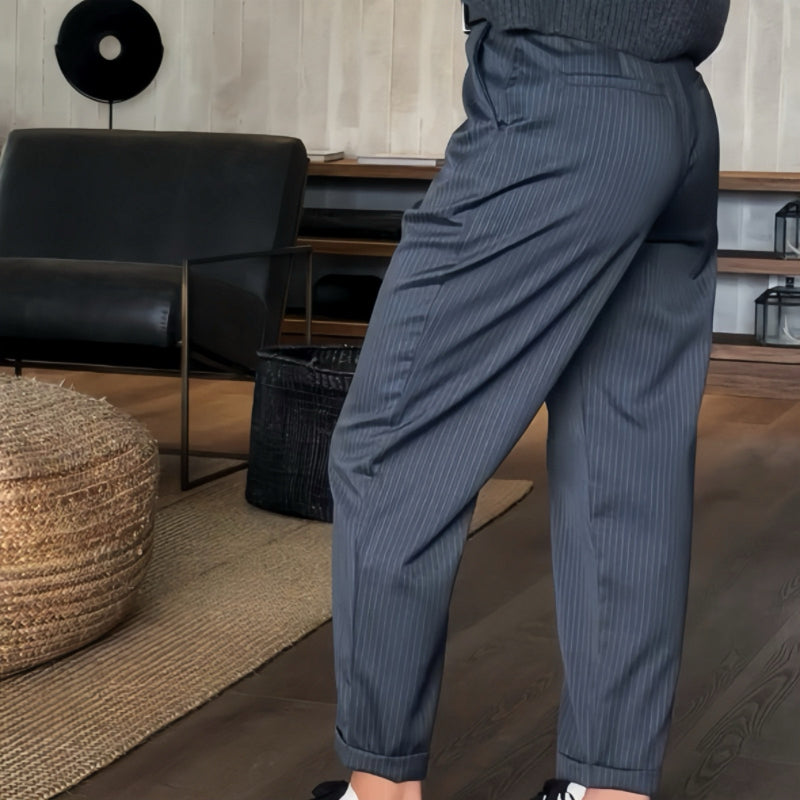 Levoire | Pantalon Droit Décontracté Taille Haute