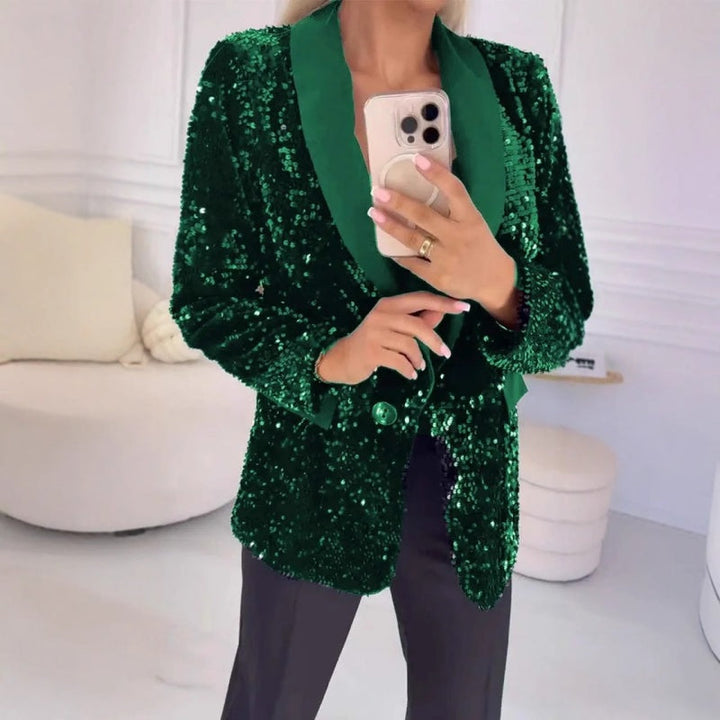 Levoire | Légante Veste Longue Manches Fr Femmes Vert