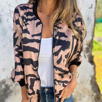 Levoire | Bomber Jacket Avec Zip Et Imprim Zèbre Pour Femmes