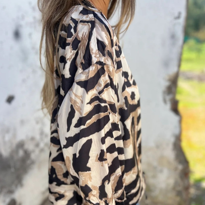 Levoire | Bomber Jacket Avec Zip Et Imprim Zèbre Pour Femmes