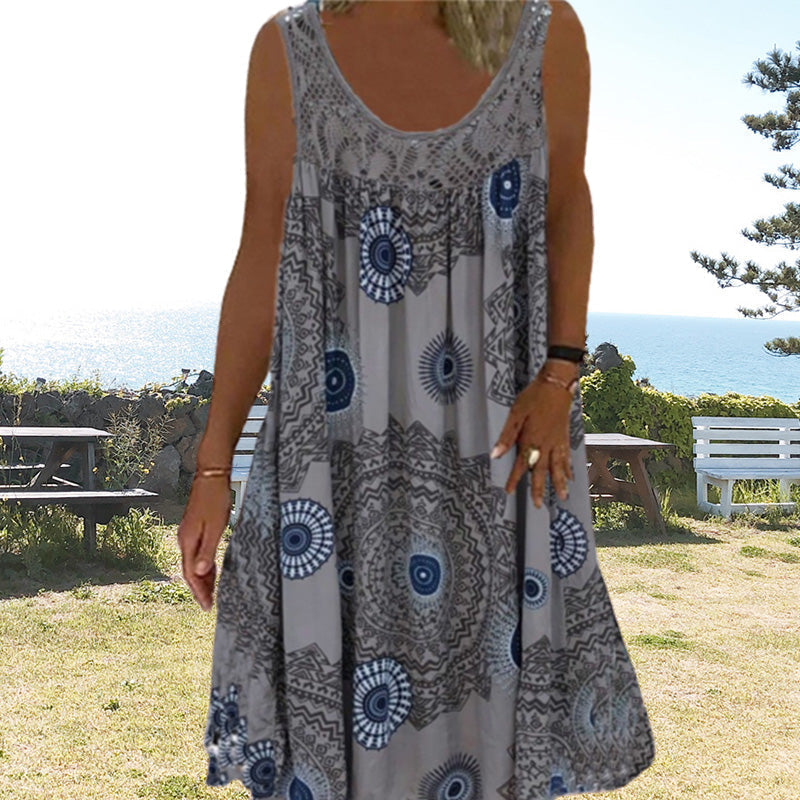 Levoire | Robe Dt Légère Avec Imprim Décolleté Café