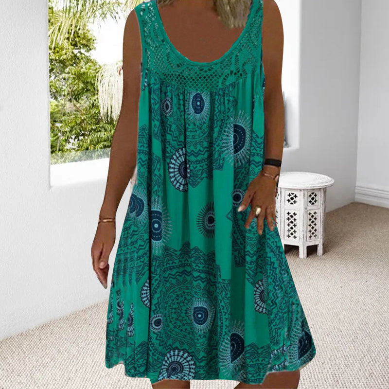 Levoire | Robe Dt Légère Avec Imprim Décolleté Vert
