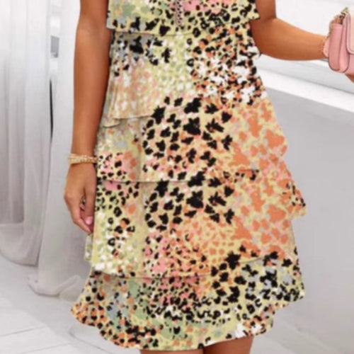 Levoire | Robe Paillettes Imprimé Léopard