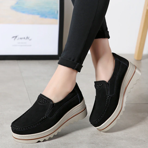 Levoire | Chaussures En Cuir Orthopédiques Pour Femmes Noir