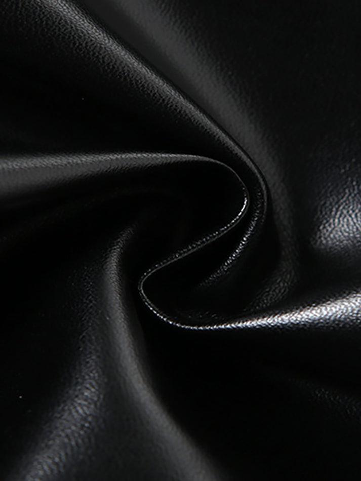 Levoire | Pantalon En Cuir Pu Empilé