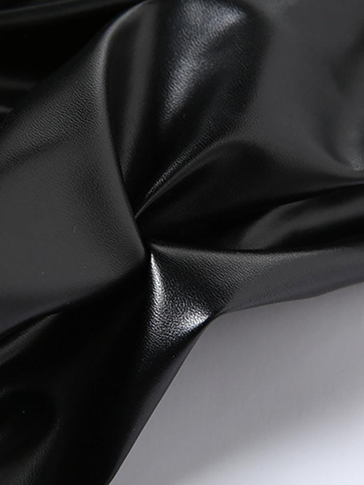 Levoire | Pantalon En Cuir Pu Empilé