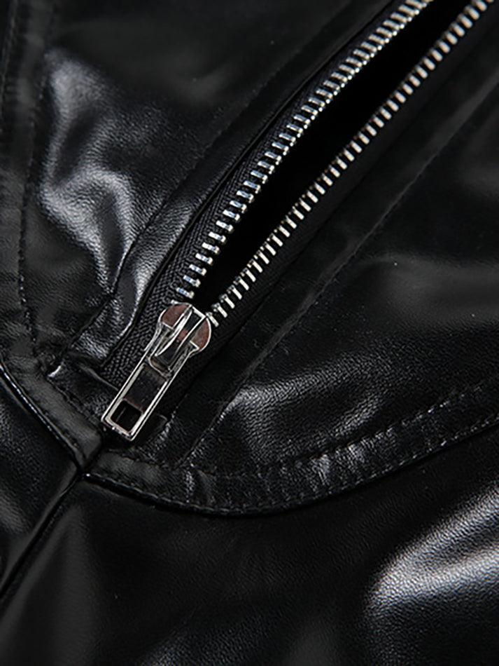 Levoire | Pantalon En Cuir Pu Empilé