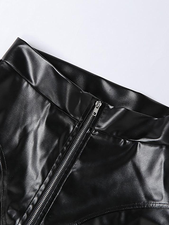 Levoire | Pantalon En Cuir Pu Empilé
