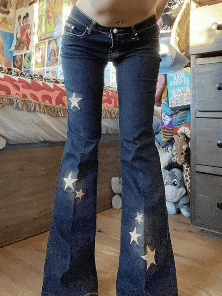 Levoire | Stern Jeans À Clins Brodés Bleu