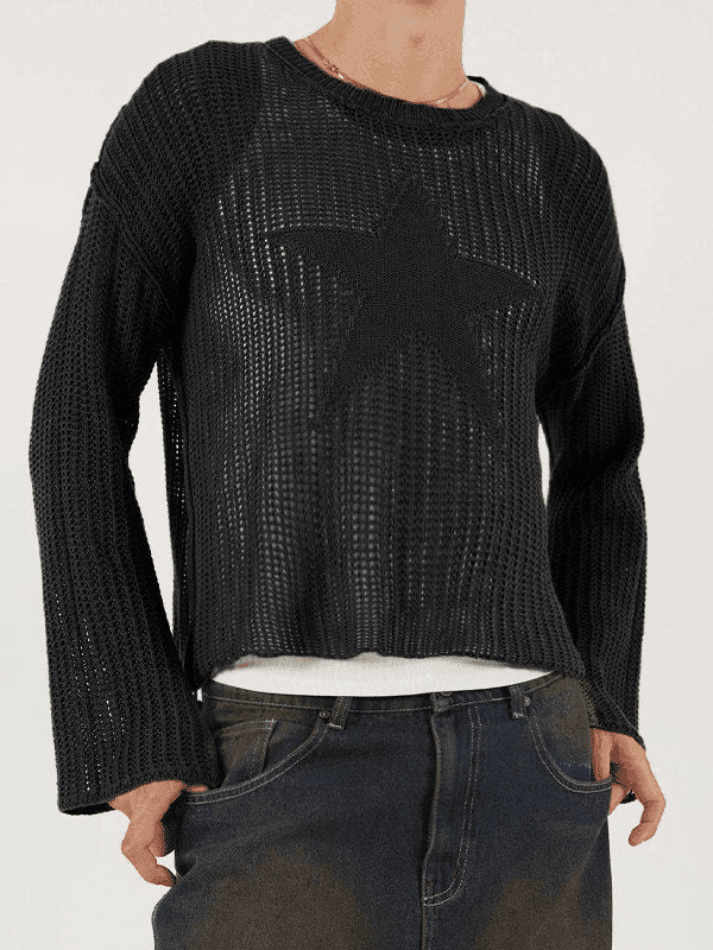 Levoire | Top En Jacquard Étoile Au Crochet