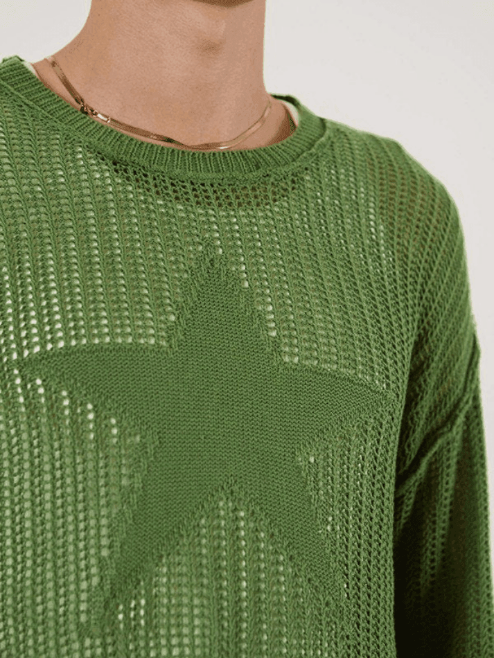 Levoire | Top En Jacquard Étoile Au Crochet