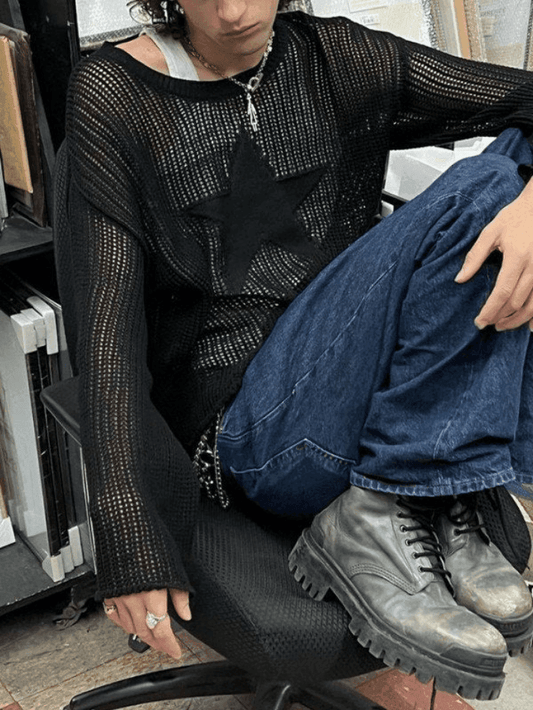 Levoire | Top En Jacquard Étoile Au Crochet