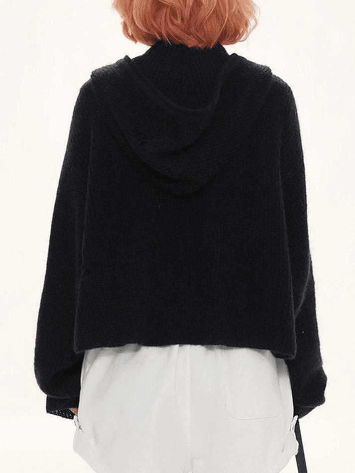 Levoire | Veste À Capuche En Tricot À Zip Étoile Jacquard