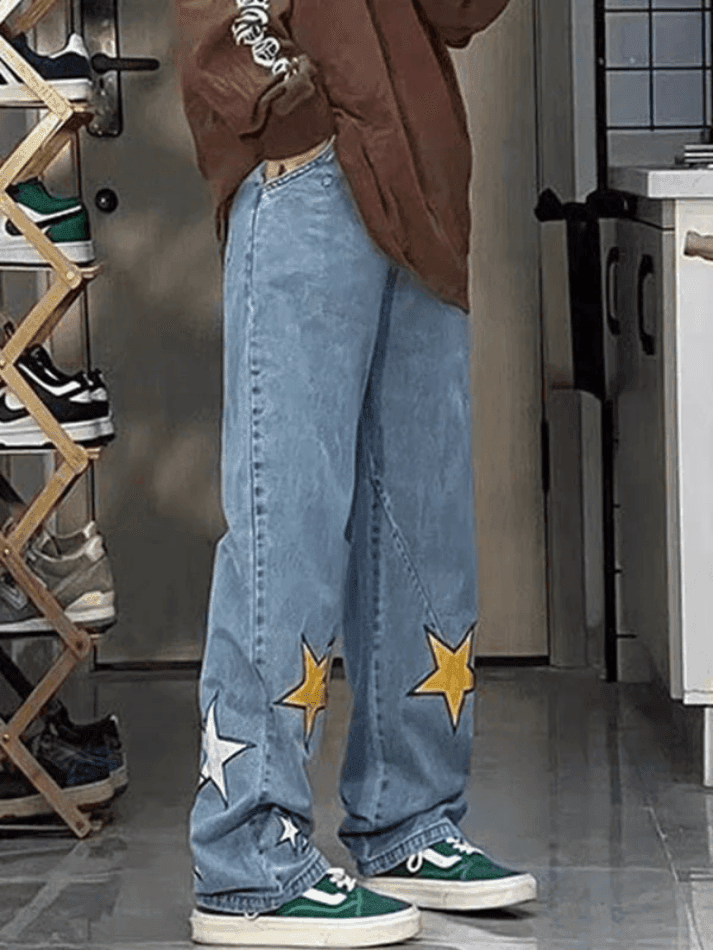 Levoire | Étoile Patch Pantalon Boyfriend Droit
