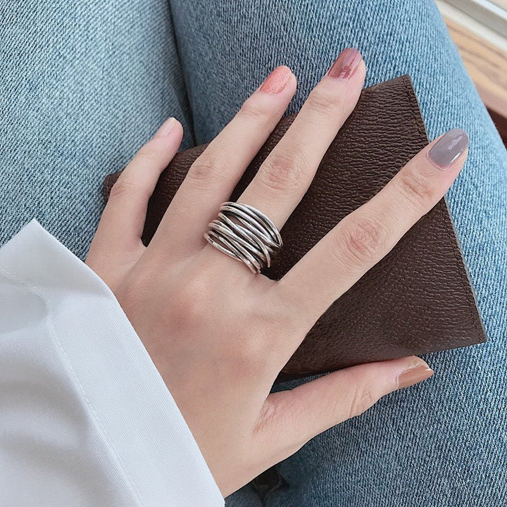 Levoire | Argent Bague Ajustable En Couches