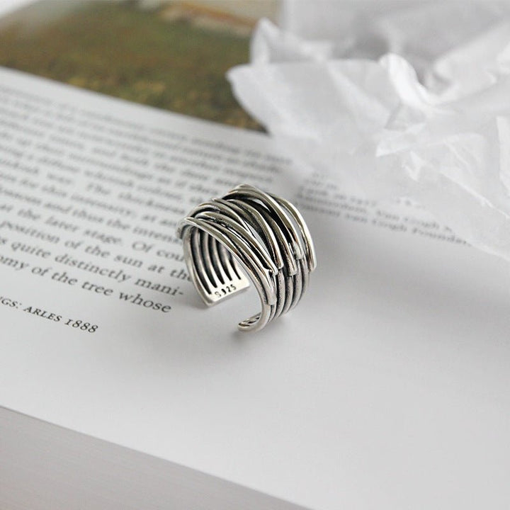 Levoire | Argent Bague Ajustable En Couches