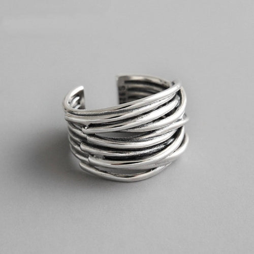 Levoire | Argent Bague Ajustable En Couches