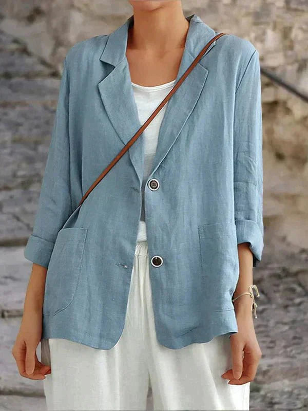Levoire | Blazer élégant en lin Bleu