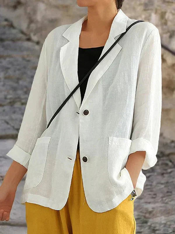 Levoire | Blazer élégant en lin Blanche