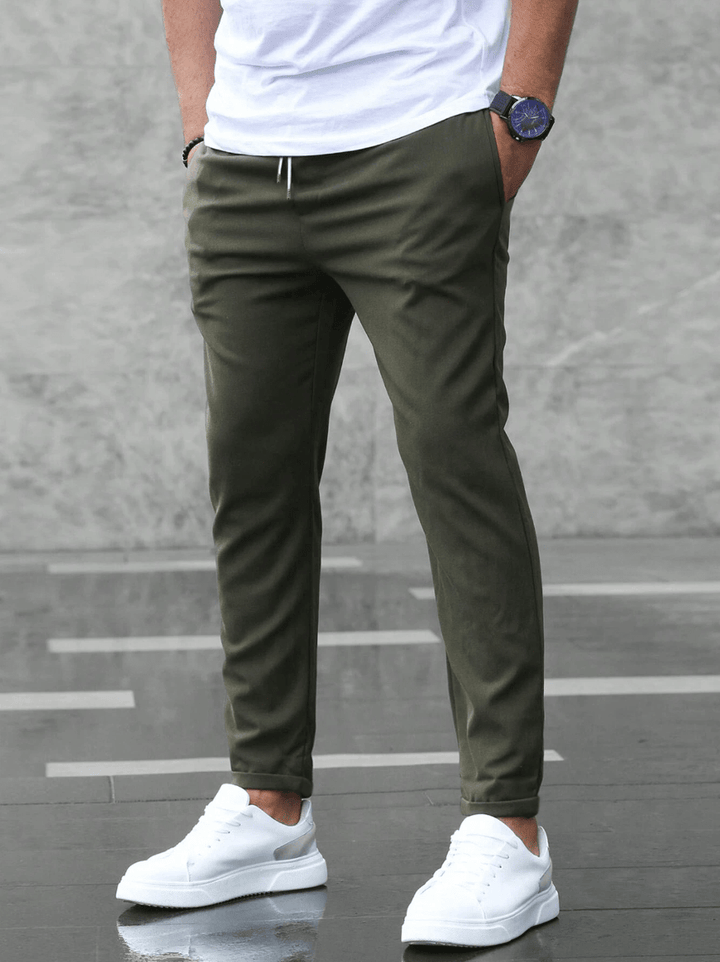 Levoire | Pantalon Stretch Moderne Homme Vert