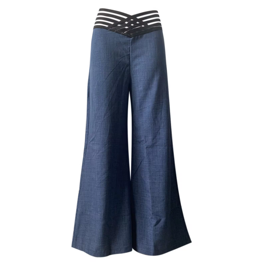 Levoire | Pantalon Taille Haute À Taille Basse Avec Des Jambes Croisées