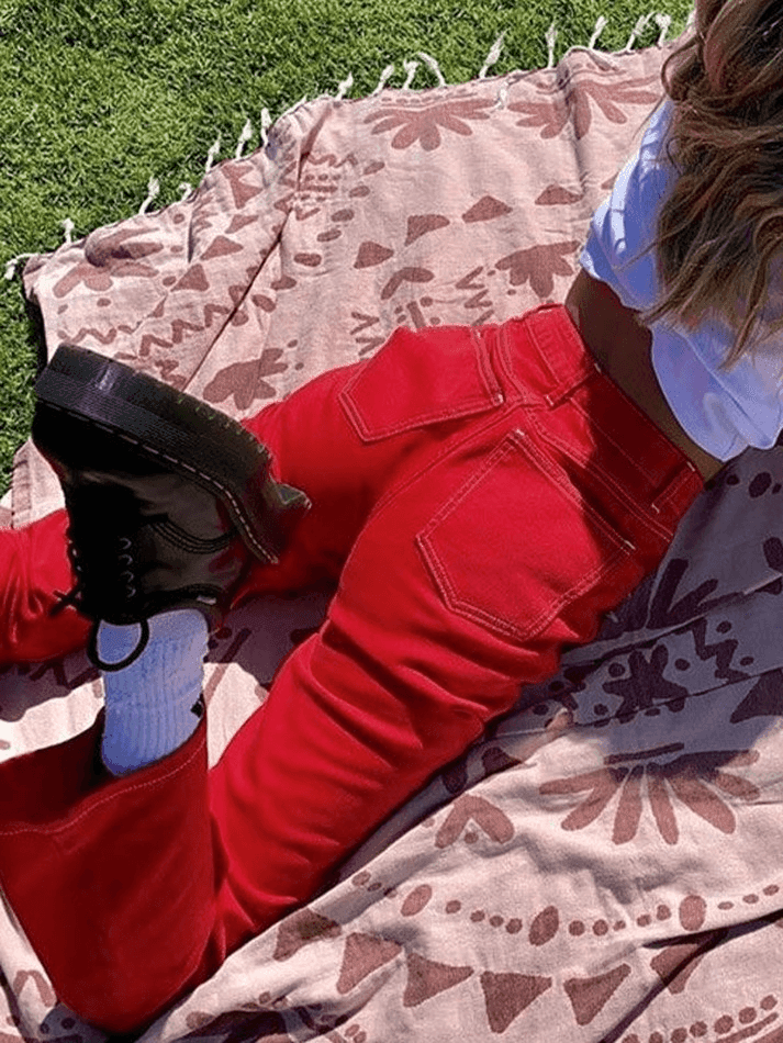 Levoire | Détail Brodé Jeans Boyfriend Délavés