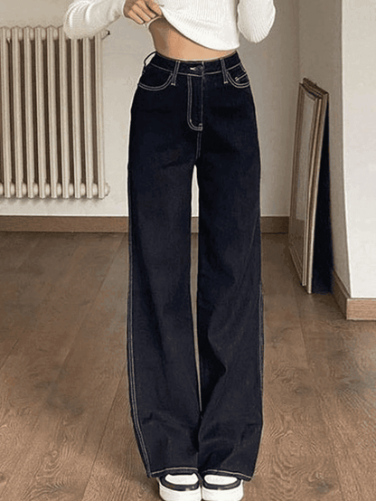 Levoire | Jean Boyfriend Taille Haute Brodés