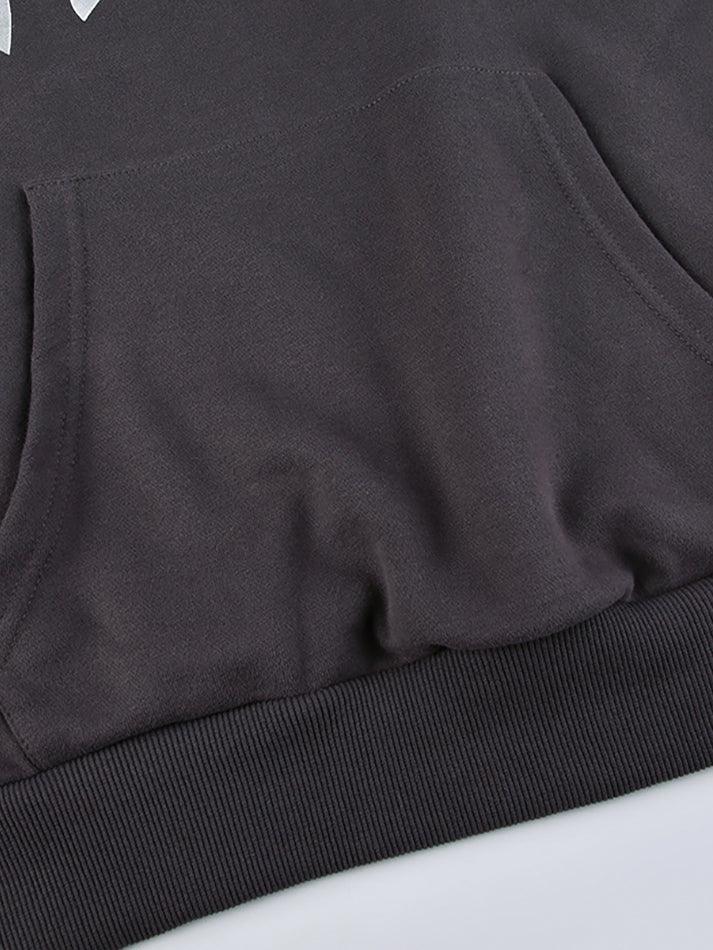 Levoire | Sweat À Capuche Surdimensionné Avec Impression Street Bow Et Cordon De Serrage