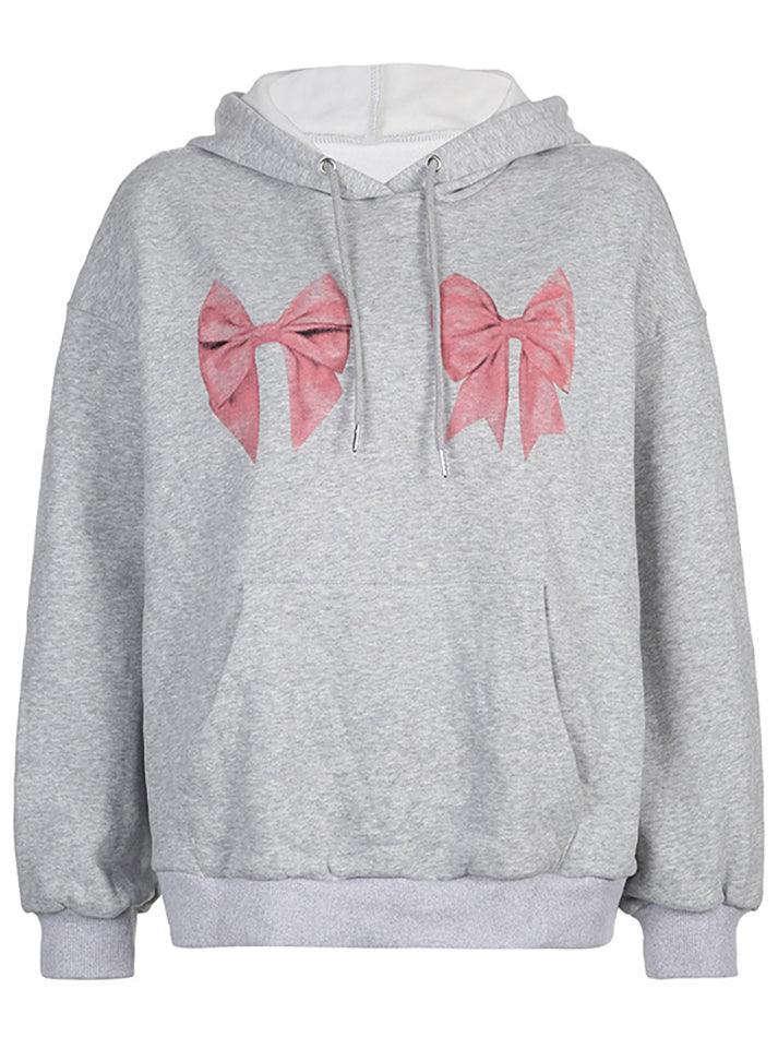 Levoire | Sweat À Capuche Surdimensionné Avec Impression Street Bow Et Cordon De Serrage
