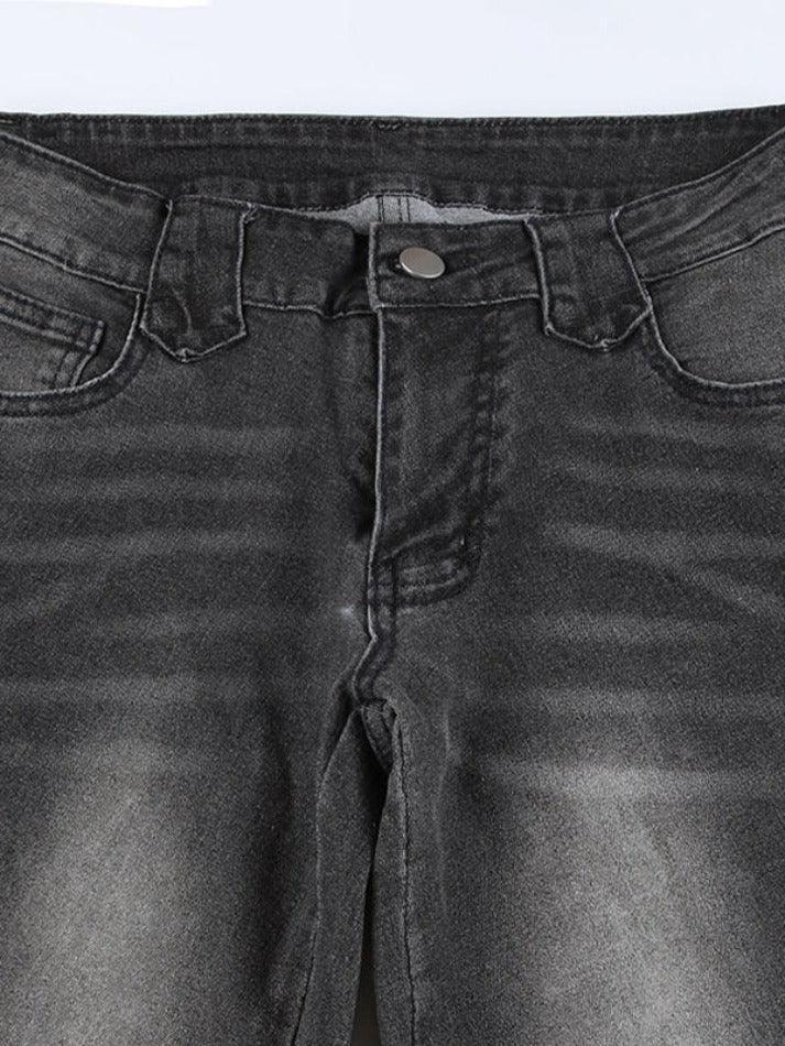 Levoire | Street Distressé Ruché Splice Taille Basse Jean Évasé