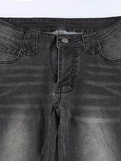 Levoire | Street Distressé Ruché Splice Taille Basse Jean Évasé