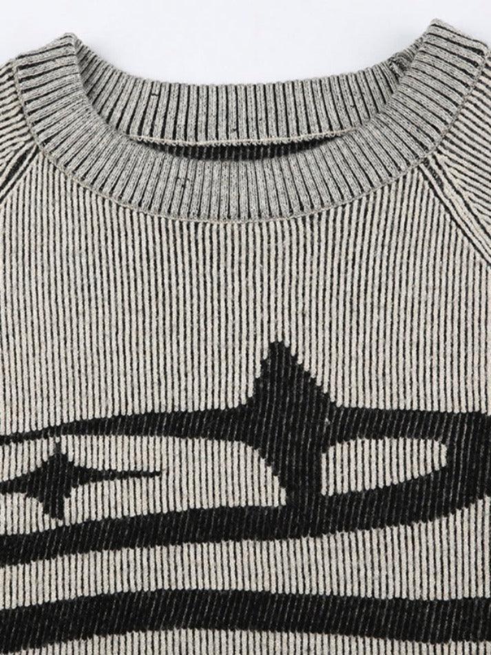 Levoire | Street Déchiré Splice Ourlet Effiloché Pull-Over