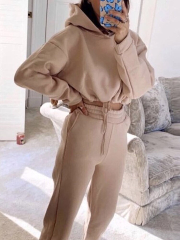 Levoire | Ensemble Stylé Tendance Avec Sweat À Capuche & Jogging Khaki