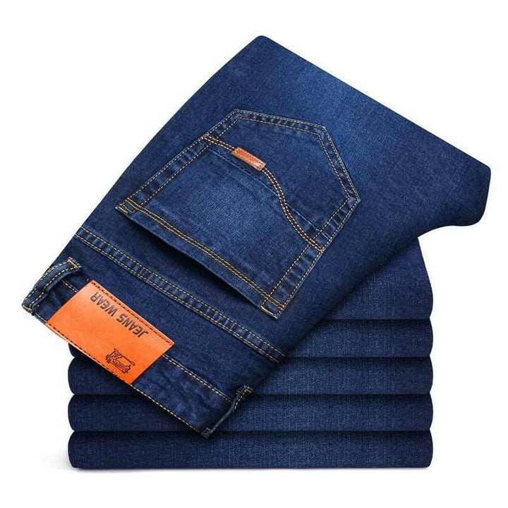 Levoire | Jean Décontracté Élastique En Denim Avec Coupe Droite Régulière bleu