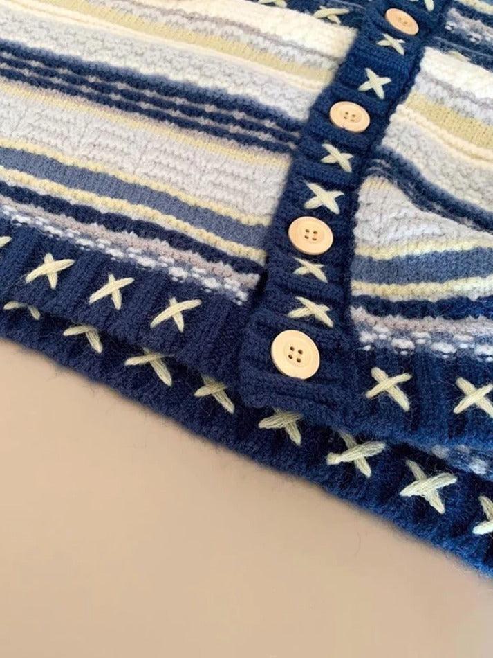 Levoire | Rayures Éclat Détail Crochete Châle