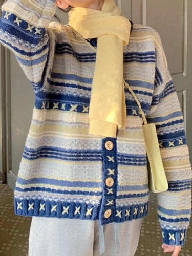 Levoire | Rayures Éclat Détail Crochete Châle