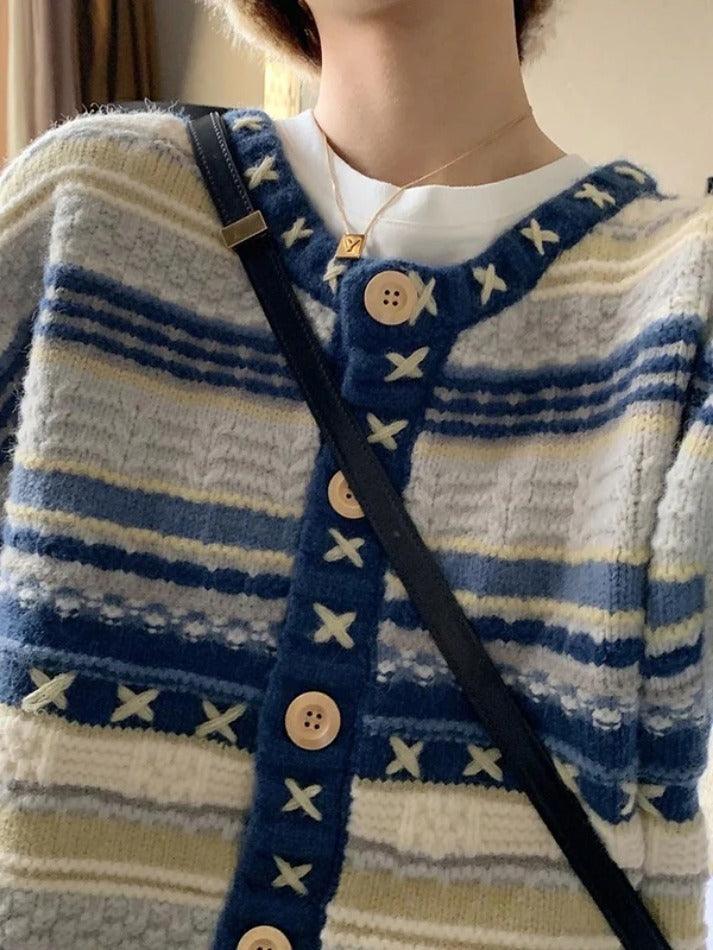 Levoire | Rayures Éclat Détail Crochete Châle