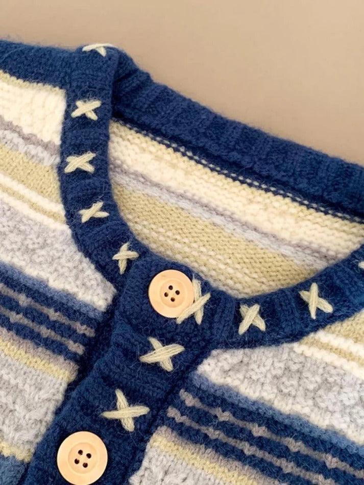 Levoire | Rayures Éclat Détail Crochete Châle