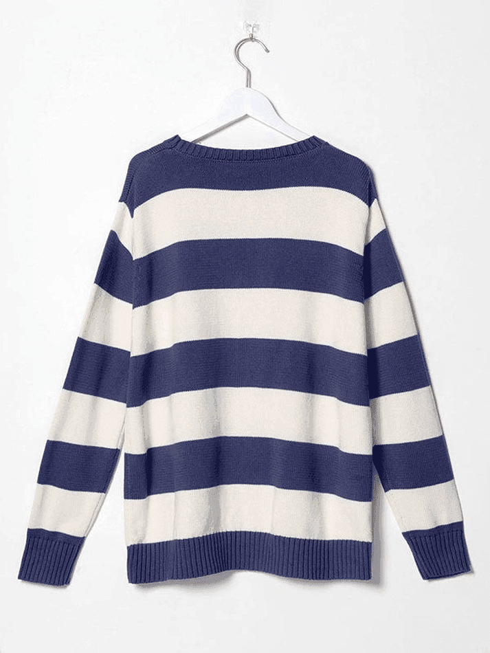 Levoire | Pull En Maille À Col Rond Rayé