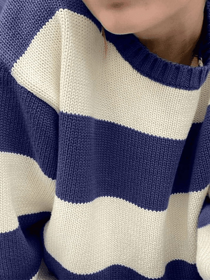 Levoire | Pull En Maille À Col Rond Rayé