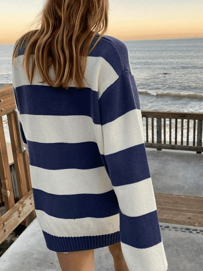 Levoire | Pull En Maille À Col Rond Rayé