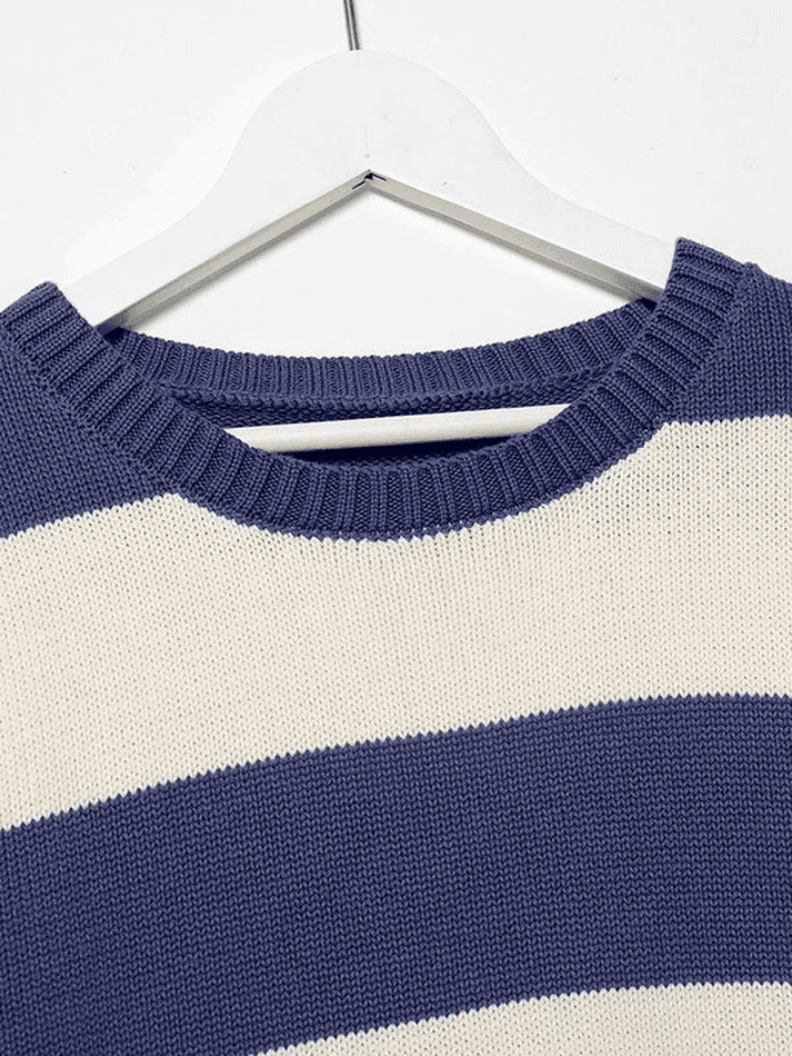 Levoire | Pull En Maille À Col Rond Rayé