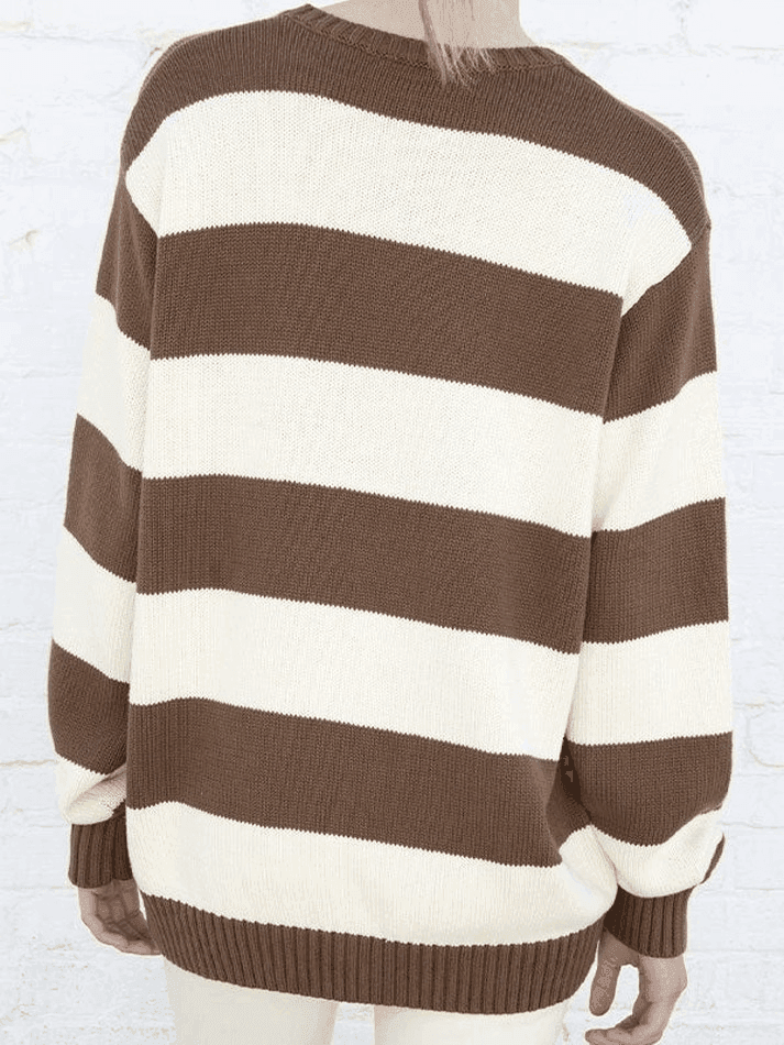 Levoire | Pull En Maille À Col Rond Rayé