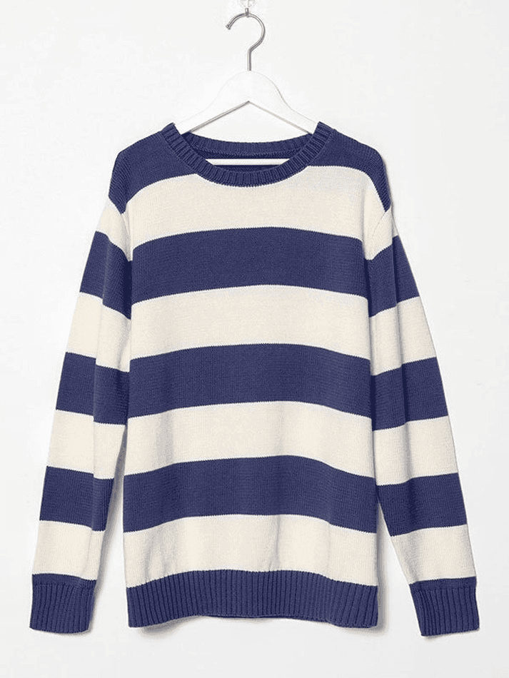 Levoire | Pull En Maille À Col Rond Rayé