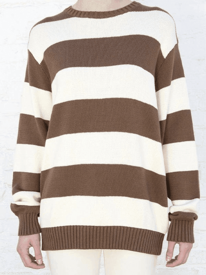 Levoire | Pull En Maille À Col Rond Rayé